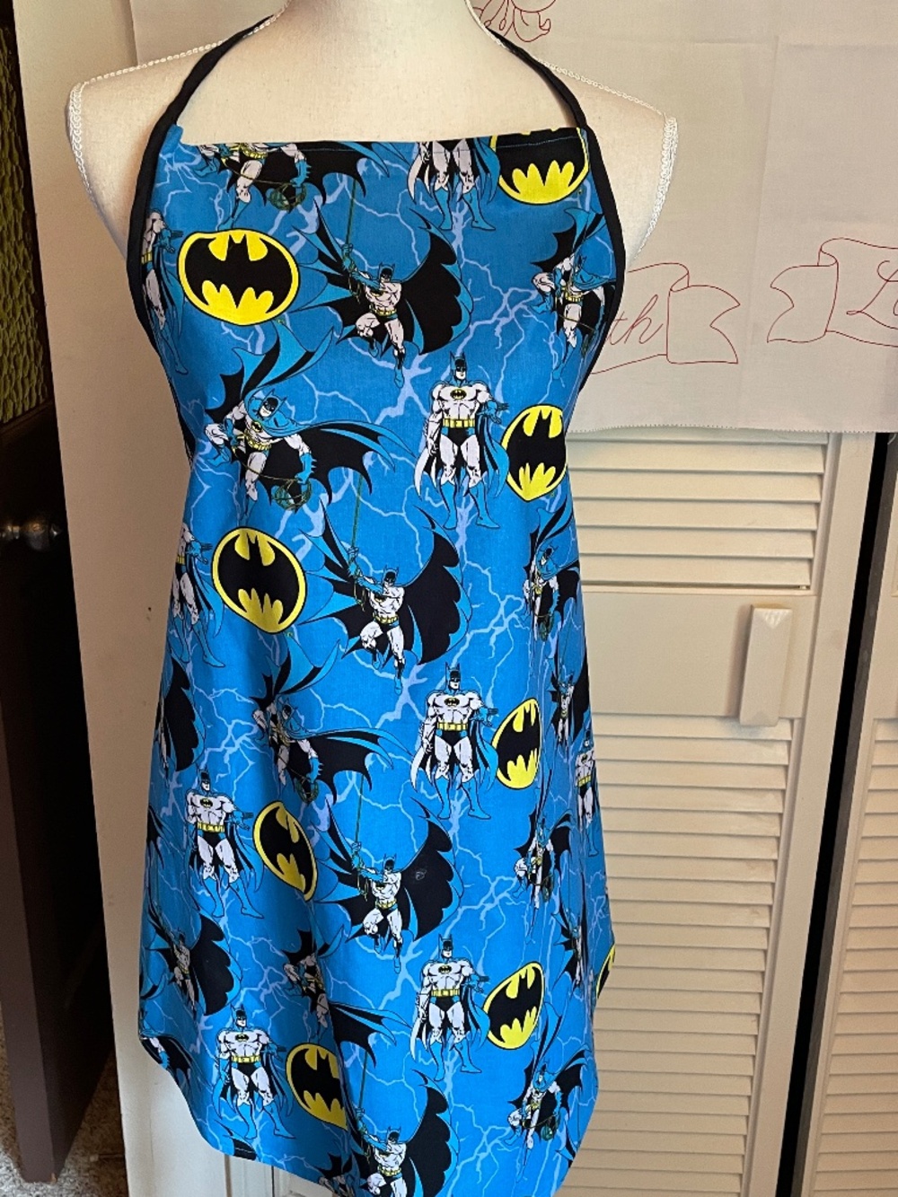 Handmade new adult apron - Batman -